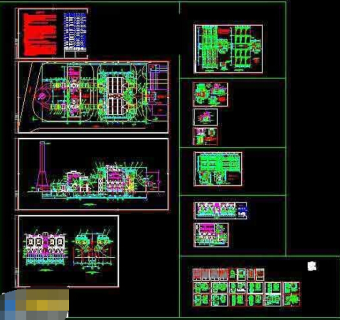 钢铁厂烧结机除尘系统cad施工设计图纸
