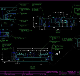 十字滑台装配图CAD机械图纸