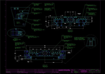 十字滑台装配图CAD机械图纸