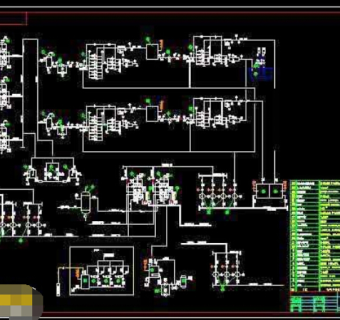 除盐水处理系统PID整套cad设施工图