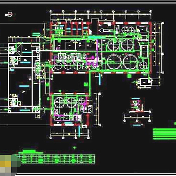 某工艺管道cad平面施工设计图纸