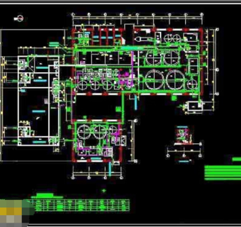 某工艺管道cad平面施工设计图纸