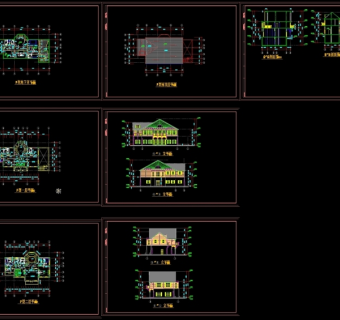 C型瑞典式别墅建筑施工图CAD图纸