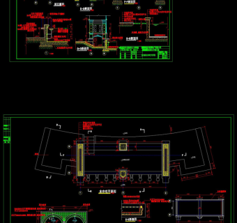 水吧景观cad图纸