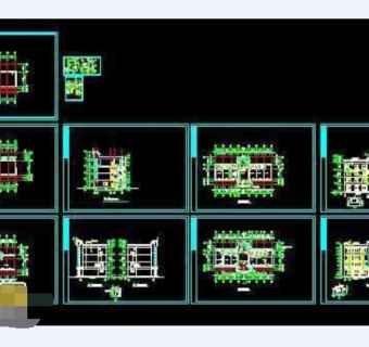 某中级法院办公楼cad施工设计图纸