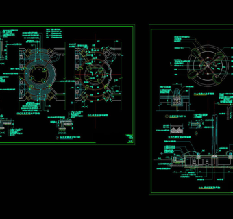 中心喷泉cad图纸