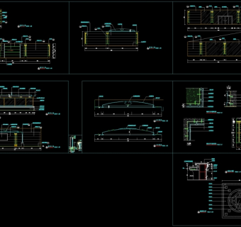 银行营业厅装修施工详图CAD图纸
