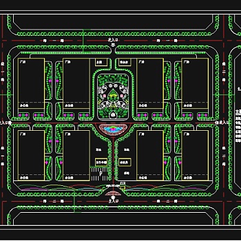 xx工业园区cad规划设计总建筑图纸