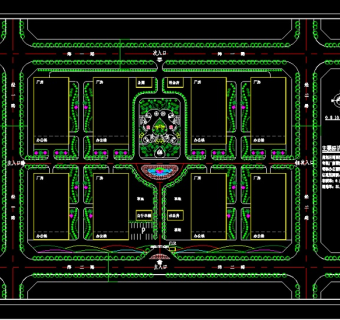 xx工业园区cad规划设计总建筑图纸
