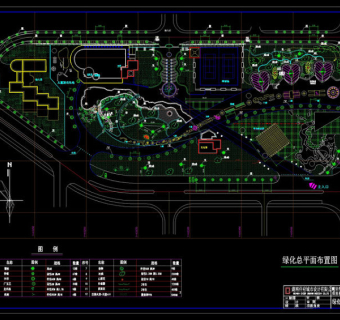 咸嘉新村休闲广场cad图稿