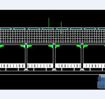 某景点长廊古建建筑和cad结构图