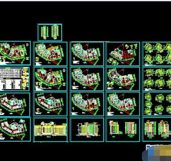 某酒店旅馆cad建筑施工图纸