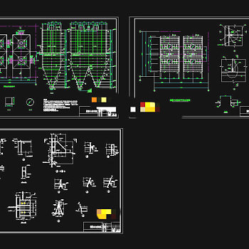煤粉钢仓CAD机械图纸