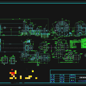 水泥磨总装图CAD机械图纸