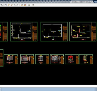 现代中式家具专卖店整套CAD设计施工