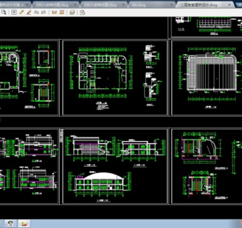 xx大学两层食堂cad建筑设计施工图纸