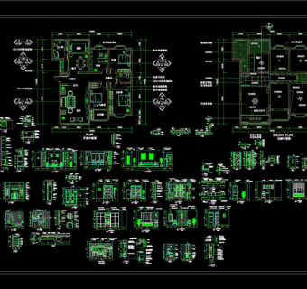 户型经典装修CAD施工图
