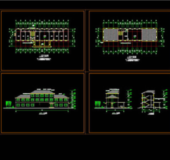 办公楼建筑施工图CAD图纸