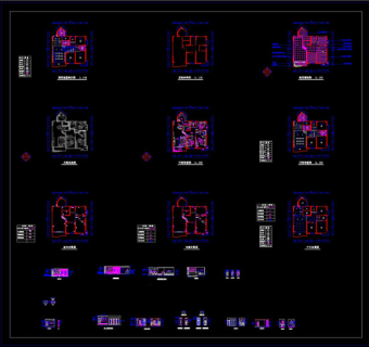 错层户型装修cad方案