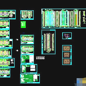 某小区高层住宅建筑整套cad设计施工图纸
