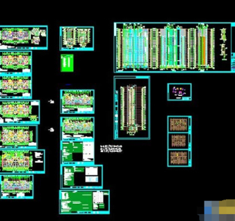 某小区高层住宅建筑整套cad设计施工图纸