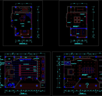 大厅室内设计图CAD图纸
