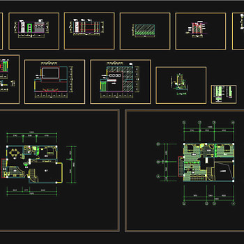 复式套房装修图纸CAD图纸