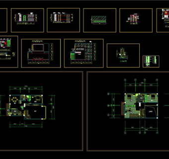 复式套房装修图纸CAD图纸