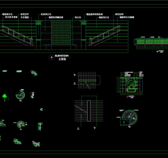 栏杆CAD大样及详图