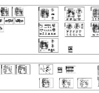 仿古别墅施工cad图纸