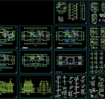 某欧式办公楼施工图CAD图纸