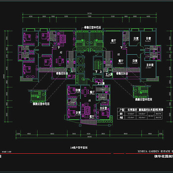 三户cad平面图建筑CAD图纸