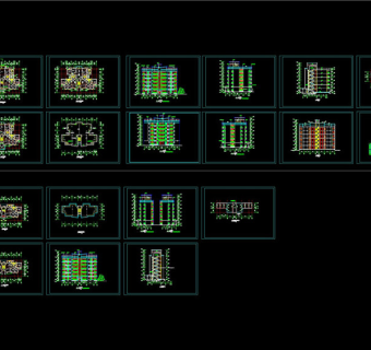商住楼建筑施工图CAD图纸