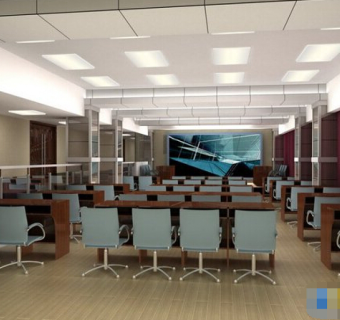 某政府机关会议室cad平面施工图