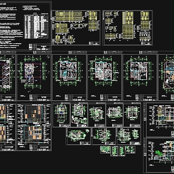 别墅全套建施图CAD图纸