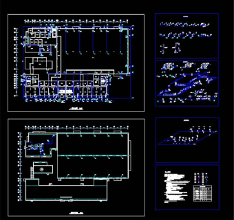 外国语中学食堂浴室CAD给排水设计图