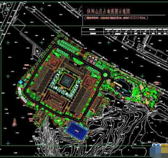 休闲山庄小区整套规划总平面cad设计图纸