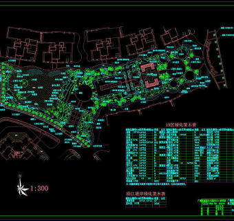 珠江帝景园林cad景观图纸设计