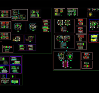 豪华卡拉OK装修施工图CAD图纸