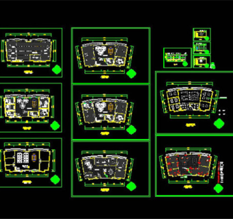 弧形办公楼装修CAD图纸