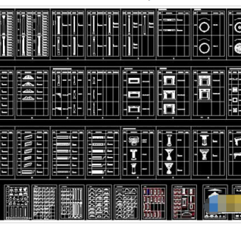 建筑中常用的柱子等cad设计图块