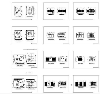 棋牌室装修cad图