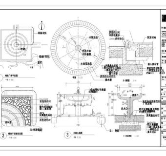 喷泉广场详图cad图纸
