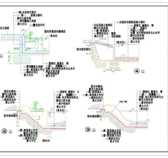 主酒店泳池区驳岸cad图纸