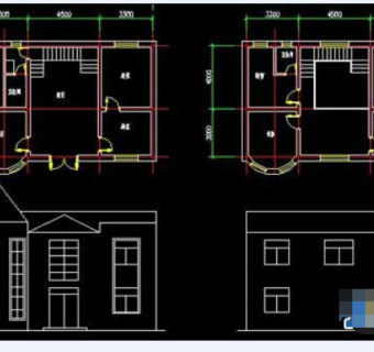 一套简单别墅cad设计方案图