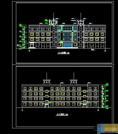 办公楼建筑cad全套施工图纸