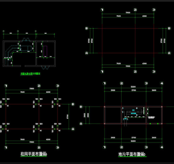 地沟平面及变配电房电缆沟布CAD图纸
