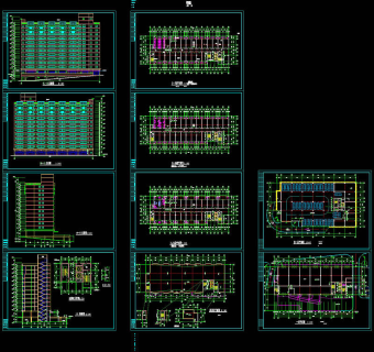 12层的学生宿舍cad图纸