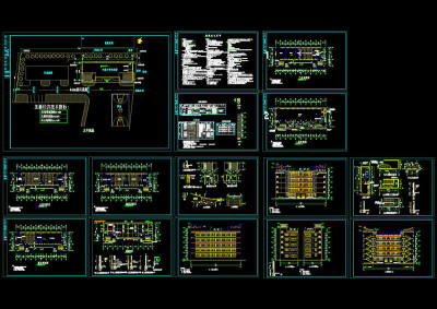 大堡小学全套施工图cad图纸