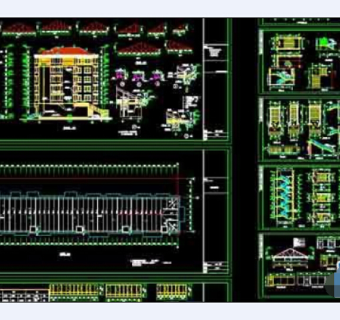多层带底商建筑住宅楼cad施工图纸